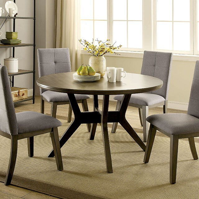 Furniture of America Round Abelone Dining Table CM3354GY-RT-VN IMAGE 3