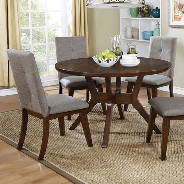 Furniture of America Round Abelone Dining Table CM3354RT-VN IMAGE 1