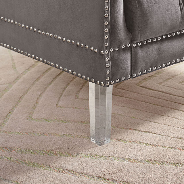 Furniture of America Franceschi Stationary Fabric Sofa CM6065GY-SF-PK IMAGE 4
