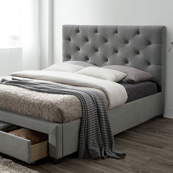 Furniture of America Sybella King Bed CM7218GY-EK-BED IMAGE 1