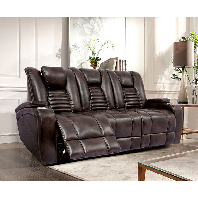 Furniture of America Abrielle Power Reclining Leather Look Sofa CM9902-SF IMAGE 2