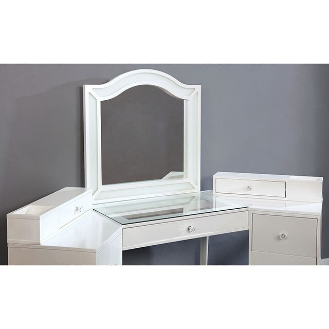 Furniture of America Tracie Vanity Set FOA-DK5686WH-PK IMAGE 4