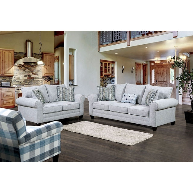 Furniture of America Aberporth Stationary Fabric Loveseat SM5406-LV IMAGE 2