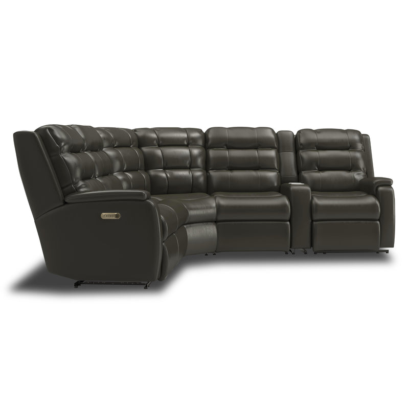 Flexsteel Arlo Power Reclining Leather 6 pc Sectional 3810-57H 824-70/3810-19 824-70/3810-233 824-70/3810-59M 824-70/3810-72 824-70/3810-58H 824-70 IMAGE 2