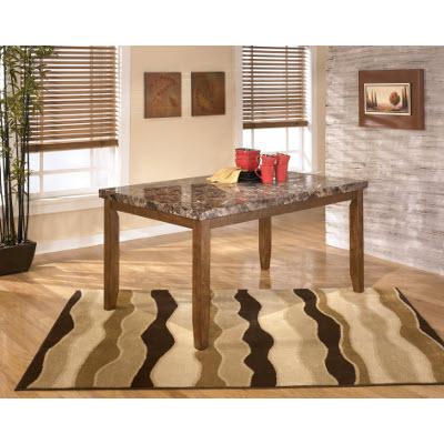 Signature Design by Ashley Lacey Dining Table with Faux Marble Top D328-25 IMAGE 1